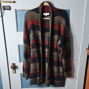 John + Jenn Lorenzo Striped Open Front Cardigan